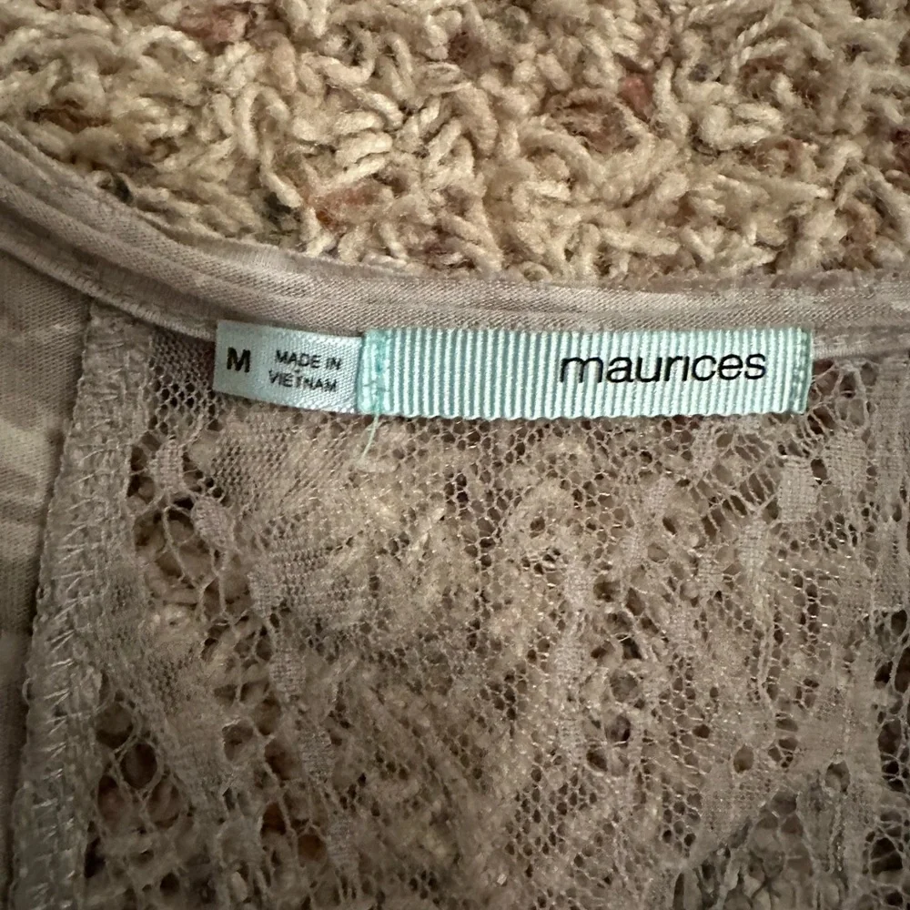 Maurice’s 3/4 sleeved v-neck shirt in gray and black. Size medium. - Picture 3 of 3